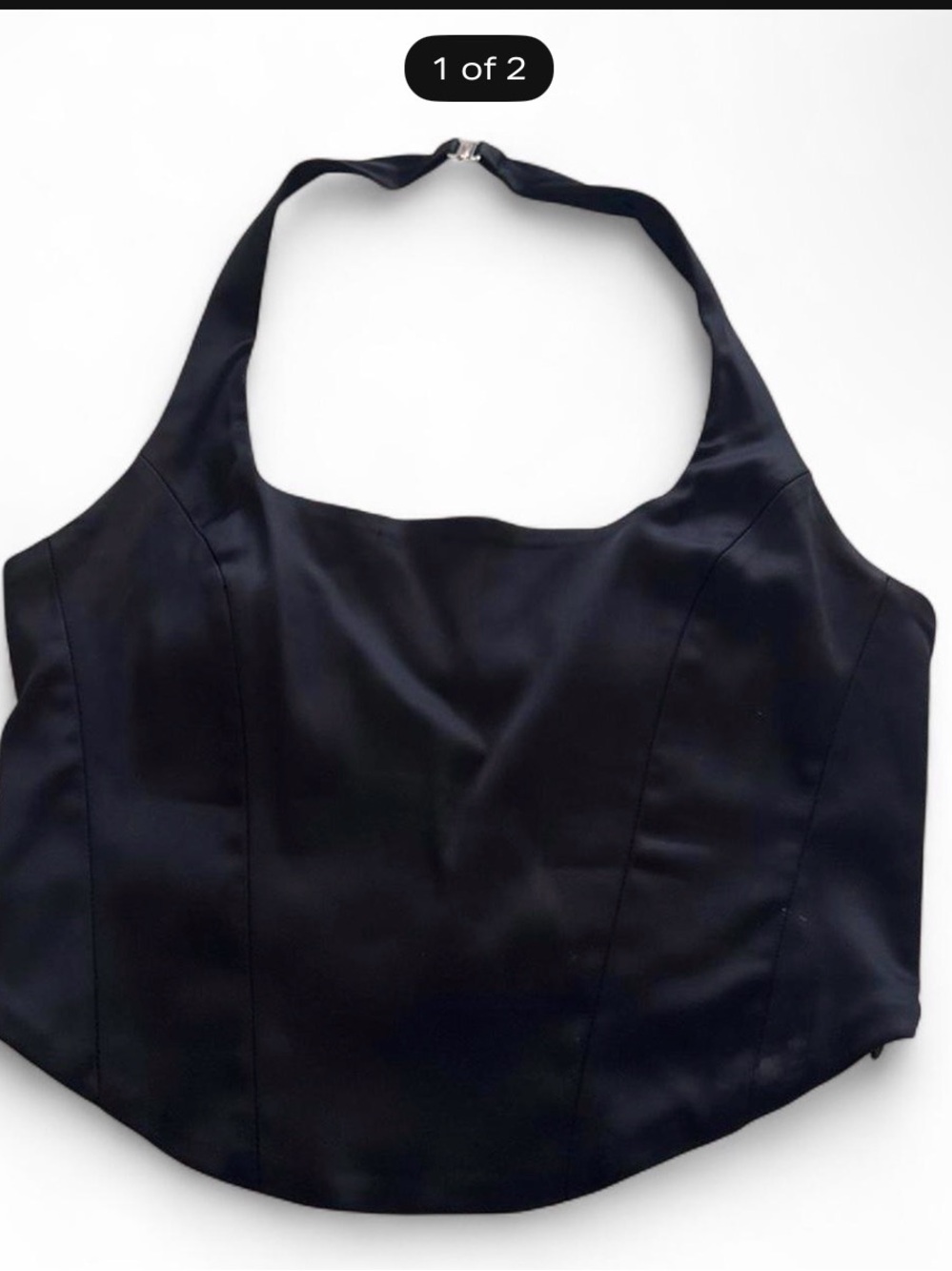 Wilfred Black Satin Halter Camisole